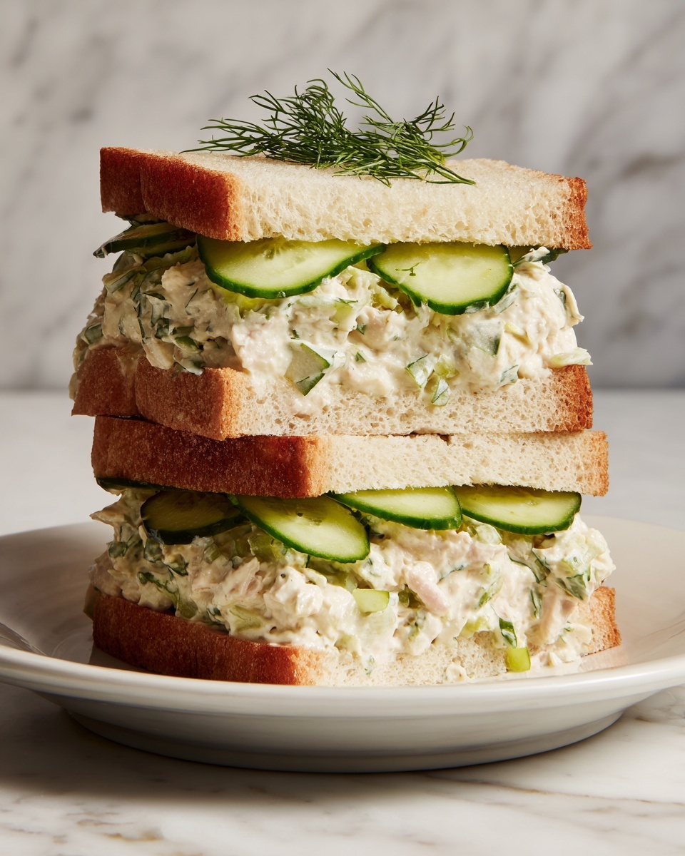 Cucumber Benedictine Tea Sandwiches Recipe - Recipe Image