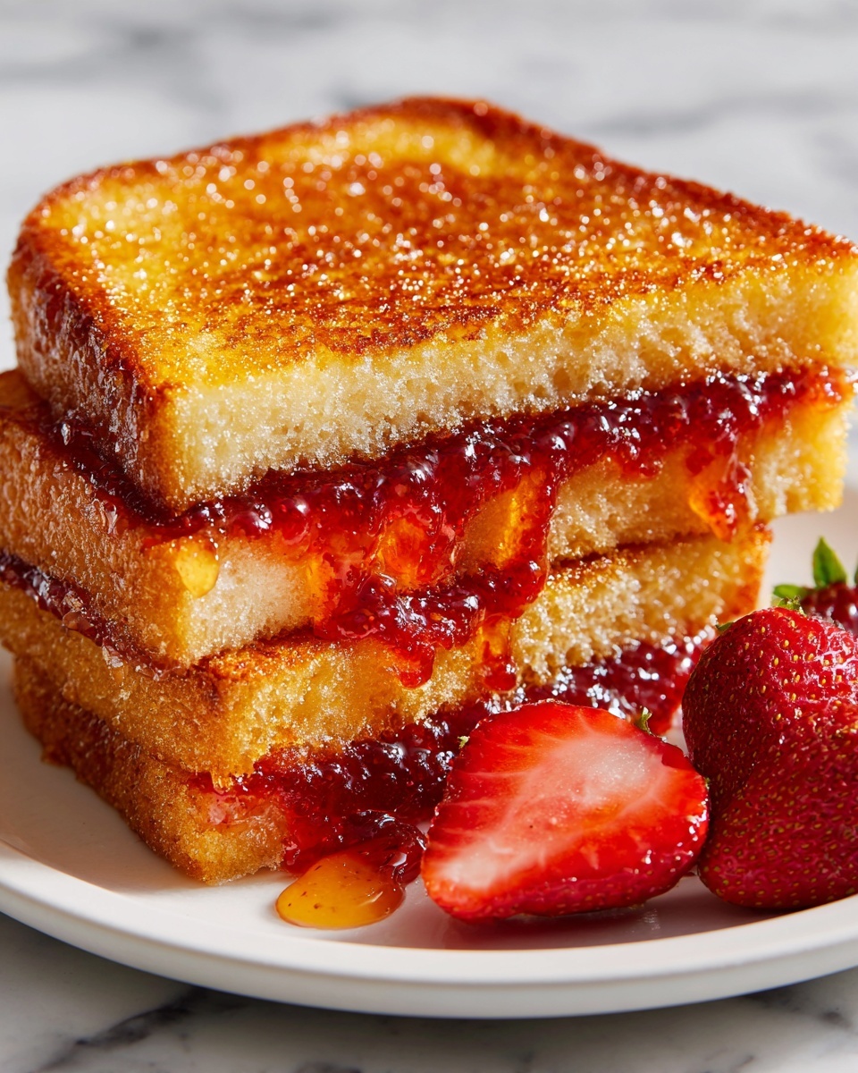 Peanut Butter Jelly Stuffed French Toast Recipe - Recipe Image