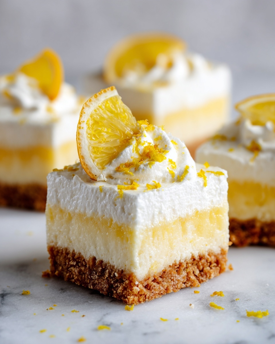 Zesty Lemon Cream Squares Recipe - Recipe Image