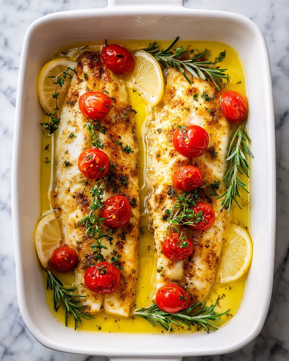 Mediterranean Baked Fish Recipe - Recipe Image
