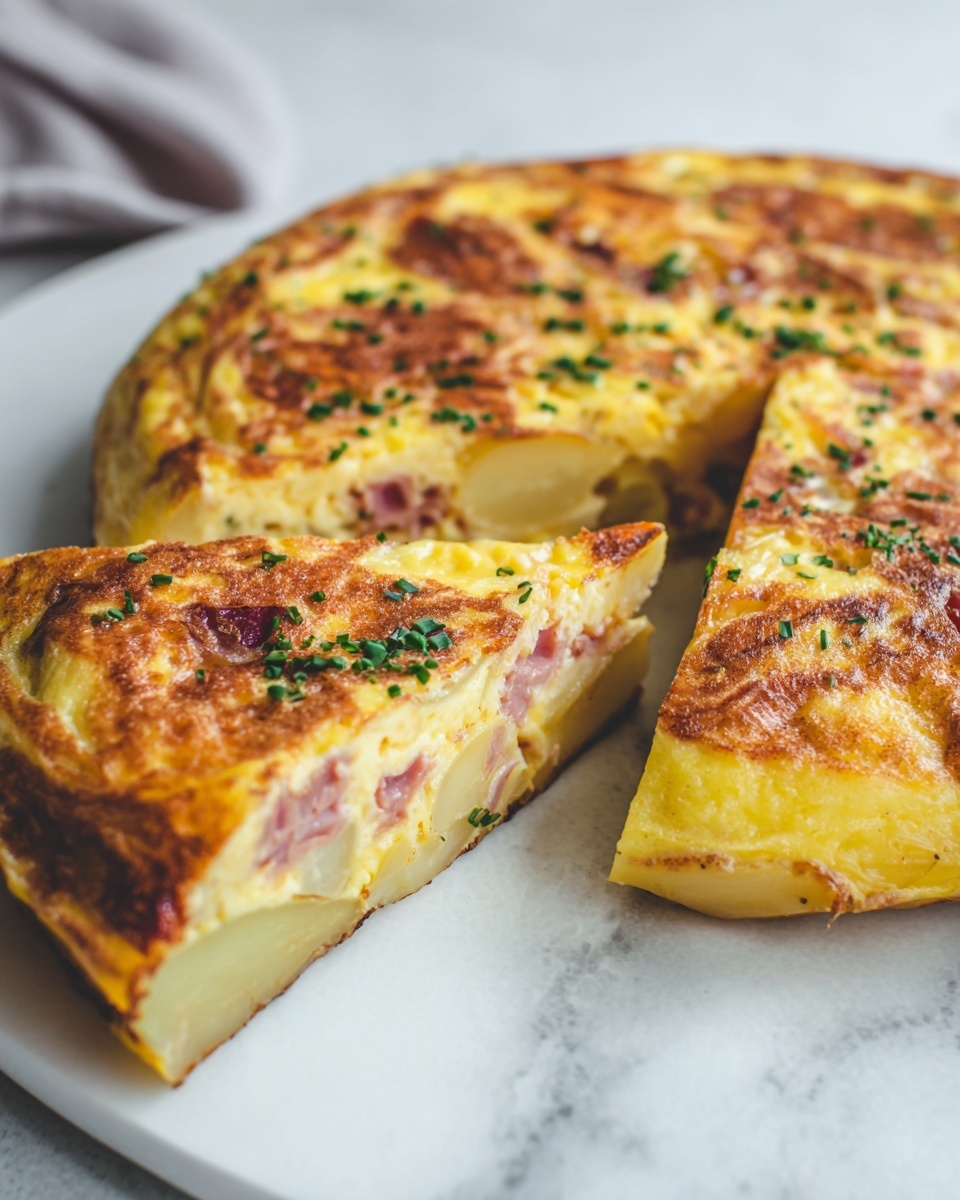 Spanish Tortilla-Inspired Quiche With Hashbrown Crust Recipe - Recipe Image