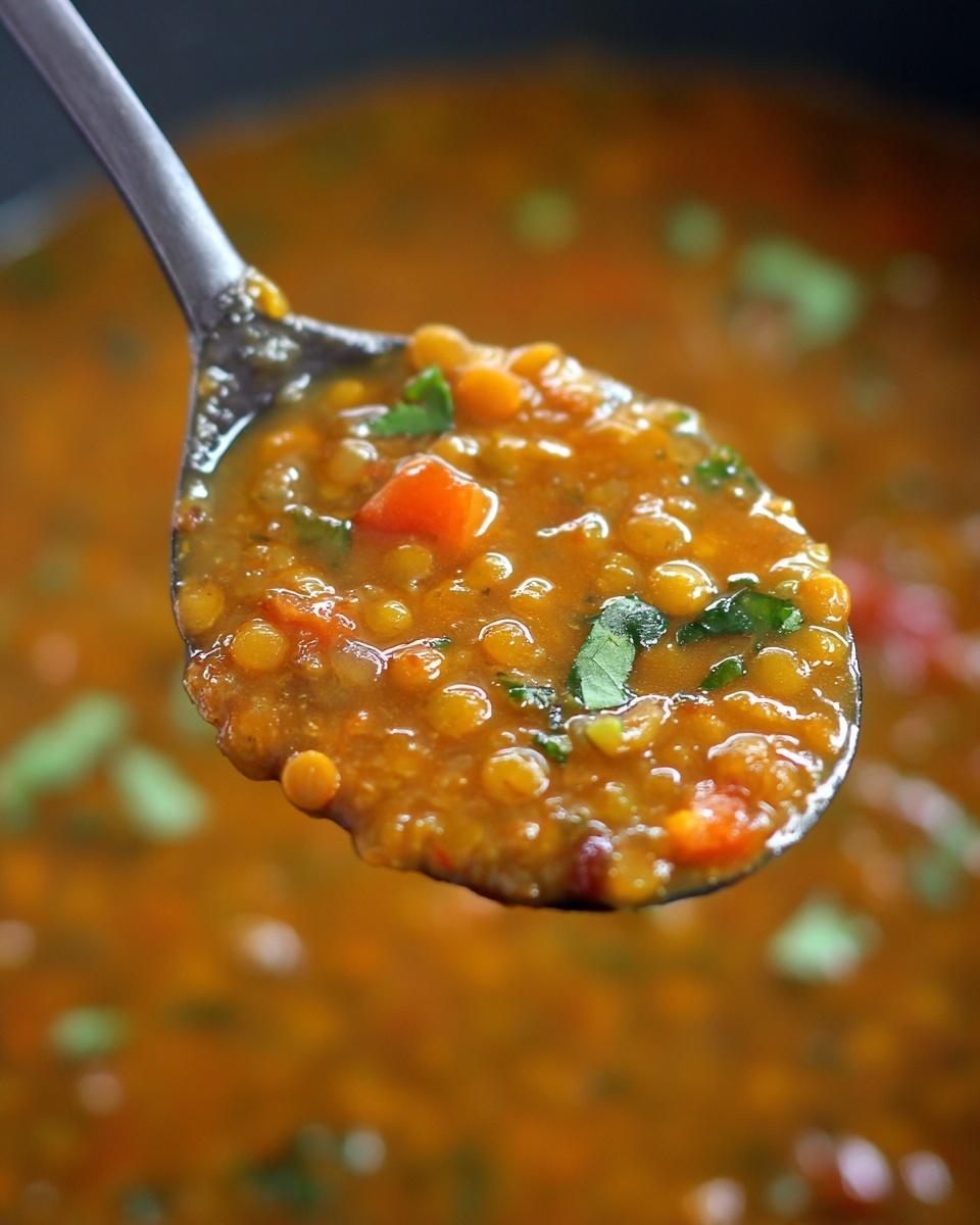 Hearty Lentil Soup with Vegetables and Spices Recipe - Recipe Image