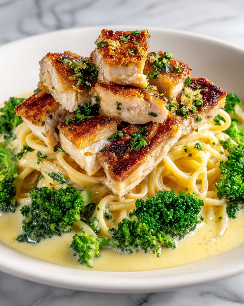 Chicken and Broccoli Pasta with Creamy Parmesan Sauce Recipe - Recipe Image