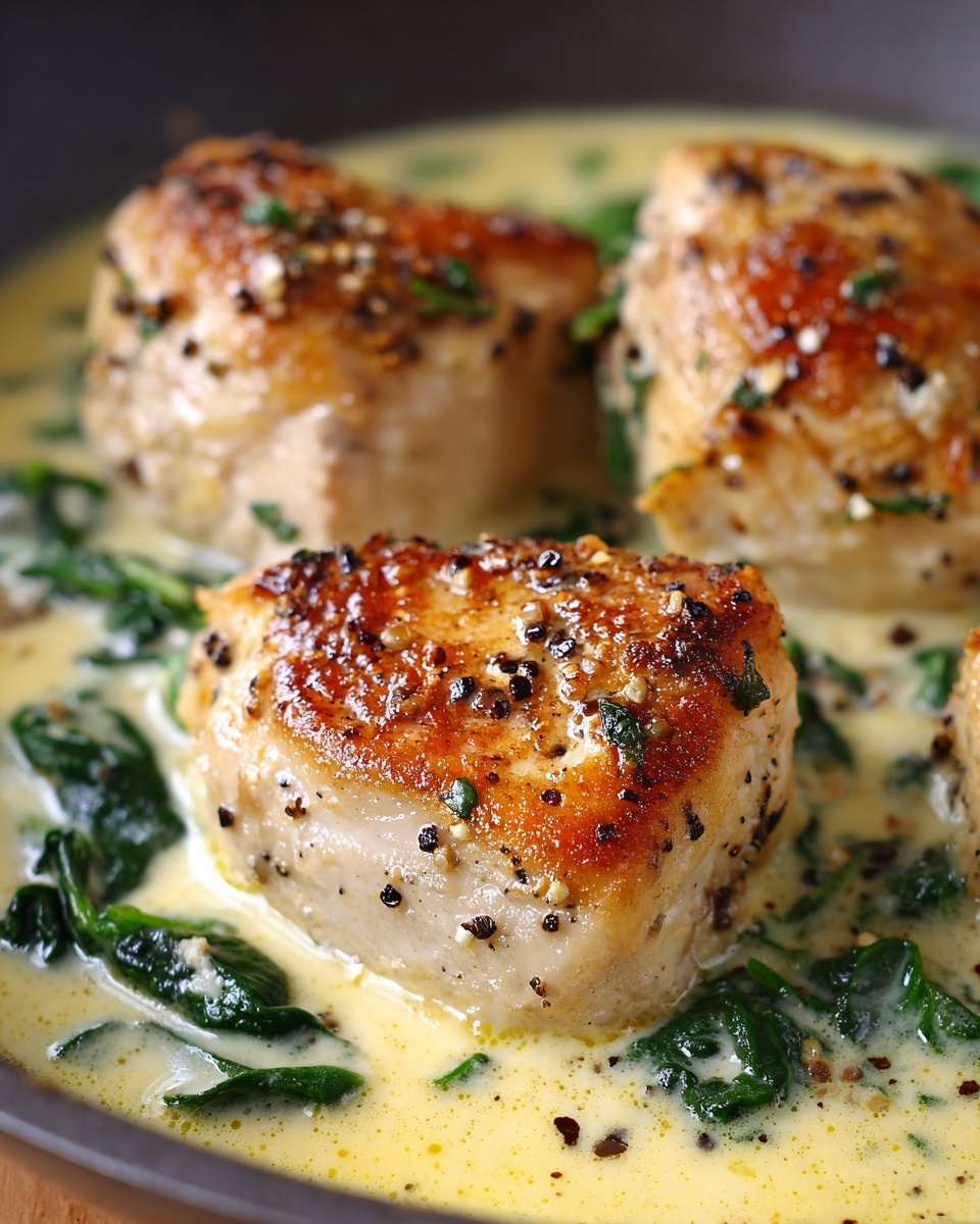 Creamy Chicken with Spinach Dinner Recipe - Recipe Image