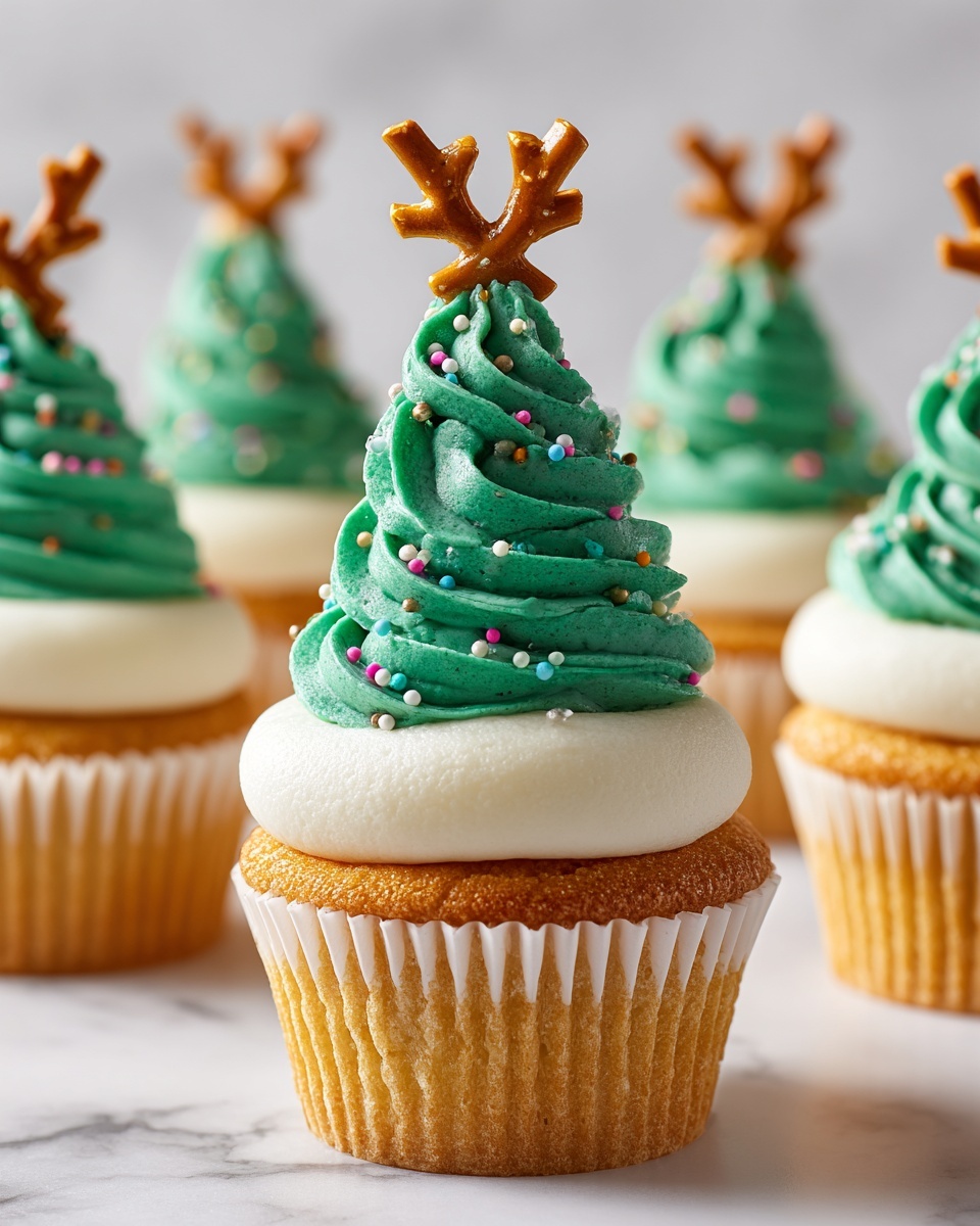Christmas Tree Cupcakes Recipe - Recipe Image