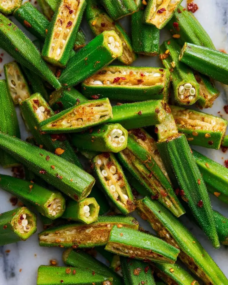 Garlic Chili Roasted Okra Recipe