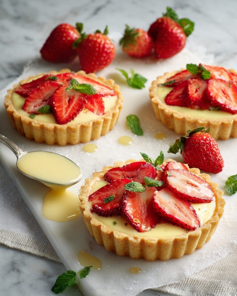 Strawberry Honey Custard Tarts with Lemon Curd Recipe
