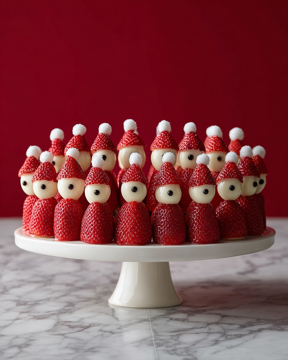 Strawberry Santas: No-Bake Holiday Treats Recipe - Recipe Image