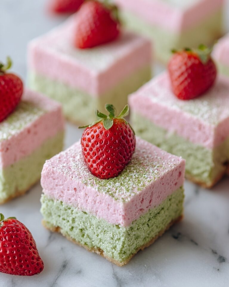 Matcha Strawberry Cream Bars Recipe