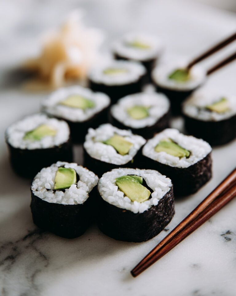 Easy Vegan Avocado Sushi Rolls Recipe
