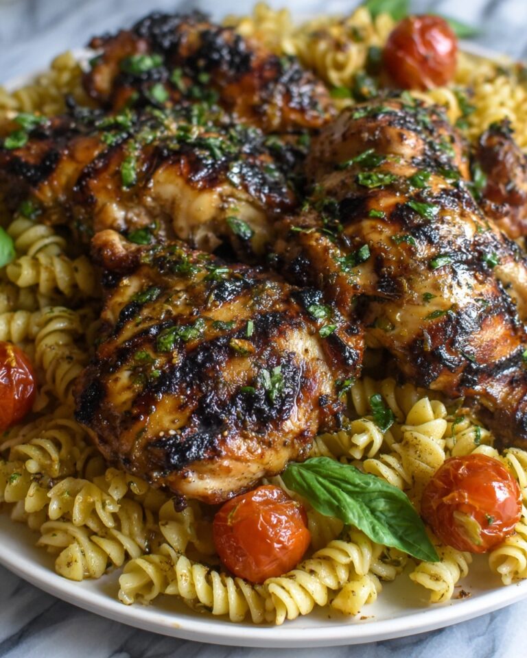 Tomato Basil Pasta with Balsamic Grilled Chicken Recipe