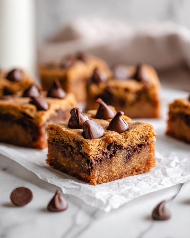 Healthy Peanut Butter Greek Yogurt Breakfast Blondies Recipe