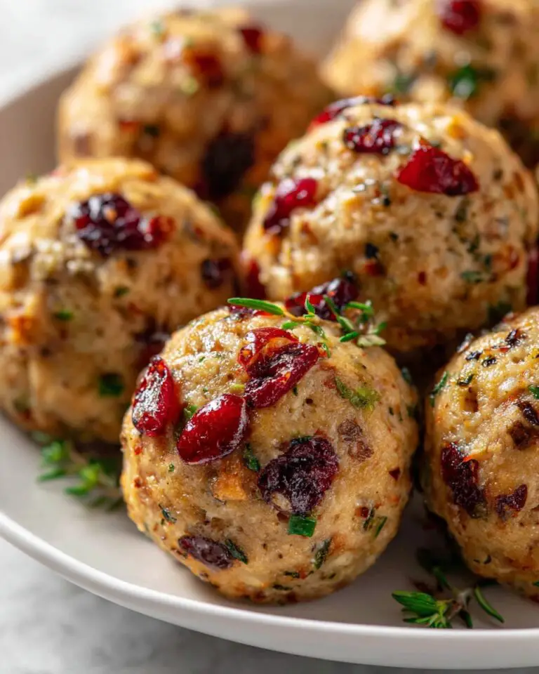 Cranberry Turkey Stuffing Balls Recipe
