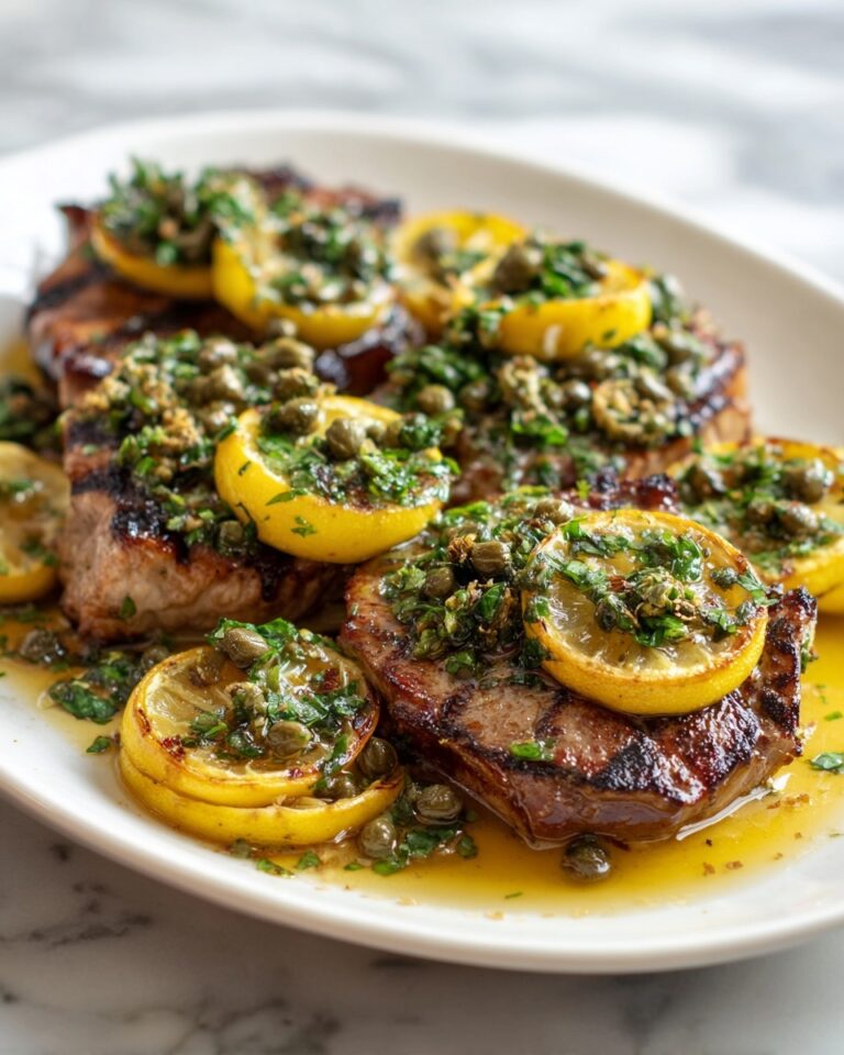Seared Tuna Steaks with Lemon, Caper, and Parsley Butter Recipe
