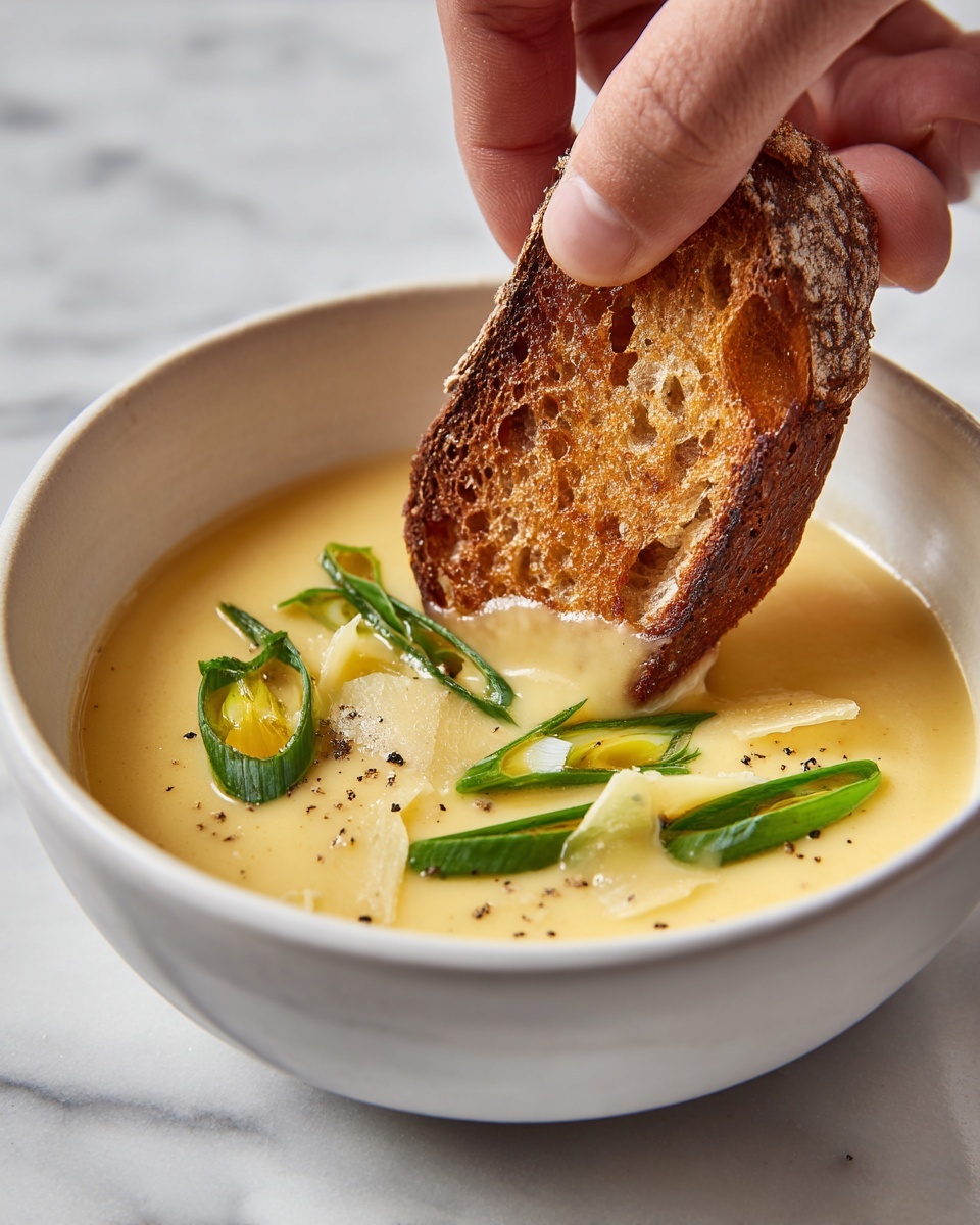 Roasted Garlic Cheddar Cauliflower Soup Recipe - Recipe Image