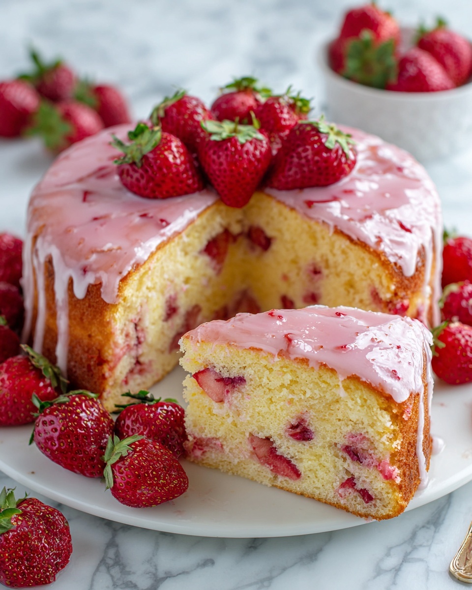 Strawberry Lemon Pound Cake Recipe - Recipe Image