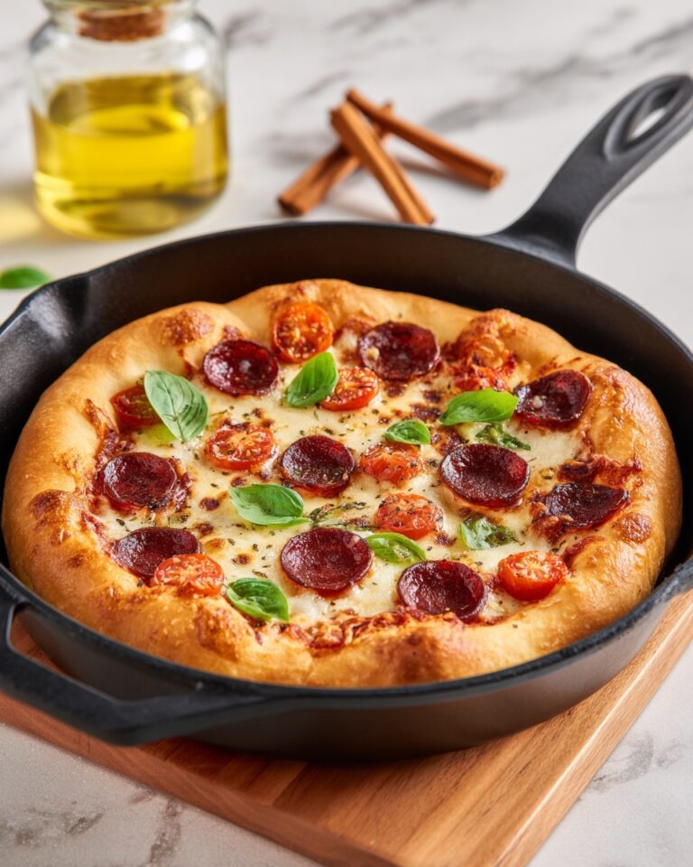 Skillet Cheesy Pizza Chicken Recipe