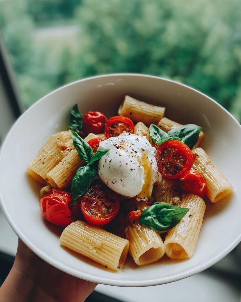 Rigatoni with Burrata and Burst Tomatoes Recipe