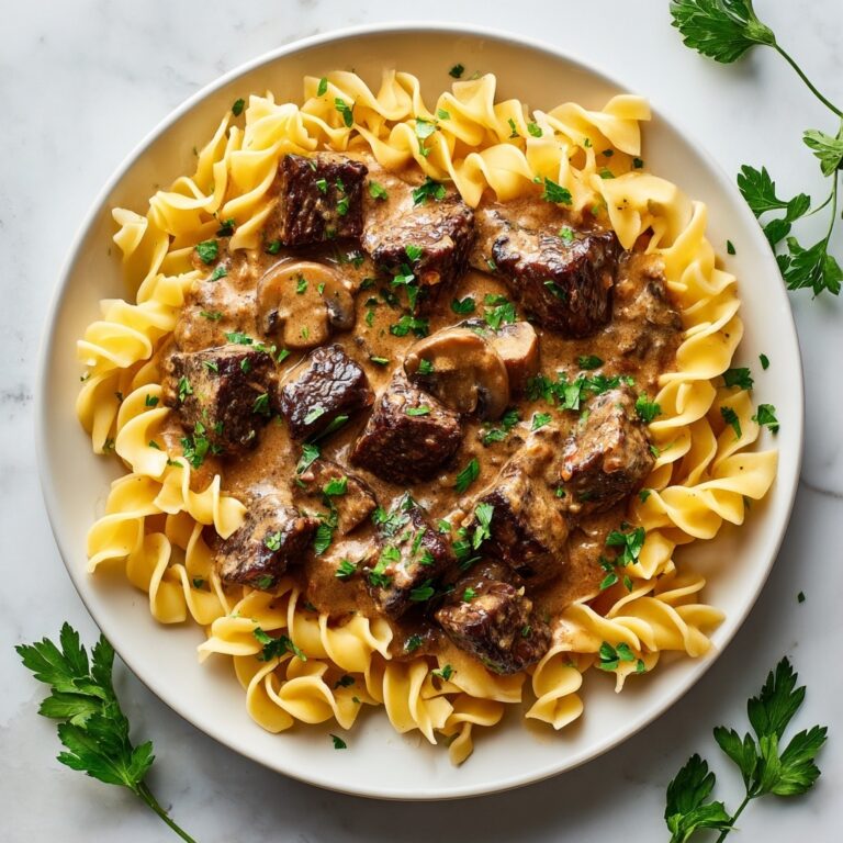 Creamy Slow Cooker Beef Stroganoff Recipe