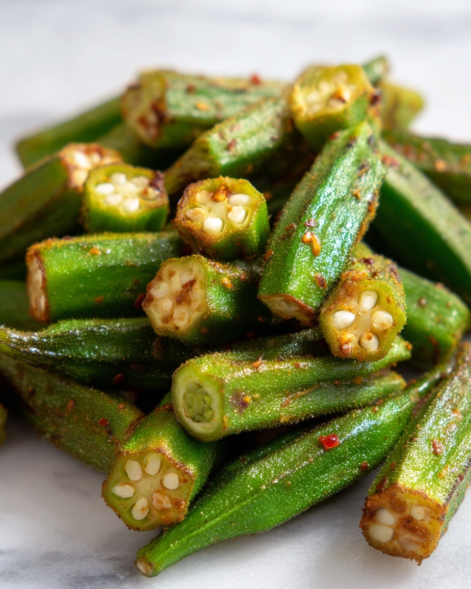 Garlic Chili Roasted Okra Recipe - Recipe Image