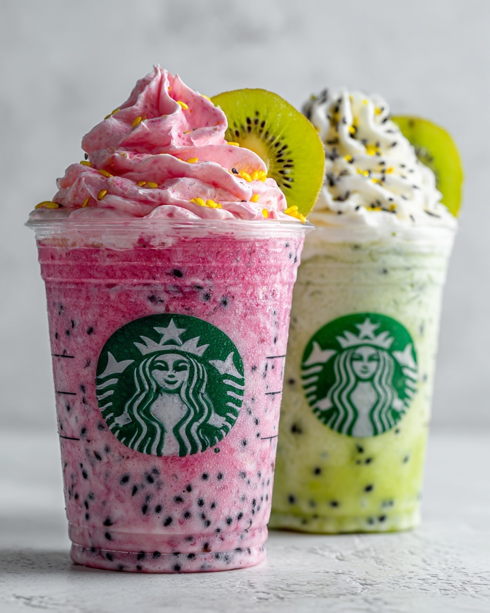 Kiwi Dragonfruit Crush Frappuccinos Recipe - Recipe Image