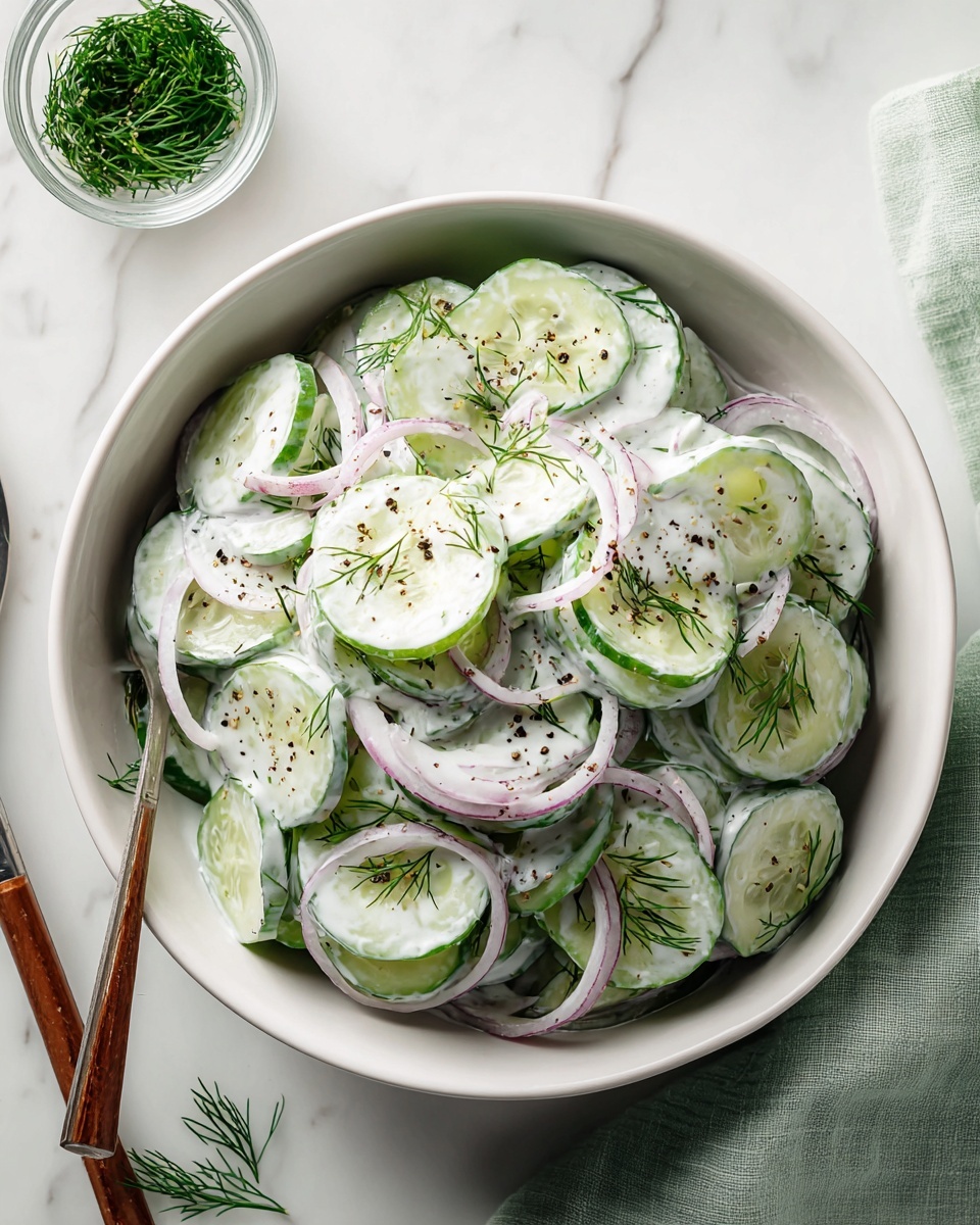 Creamy Cucumber Dill Salad Recipe - Recipe Image
