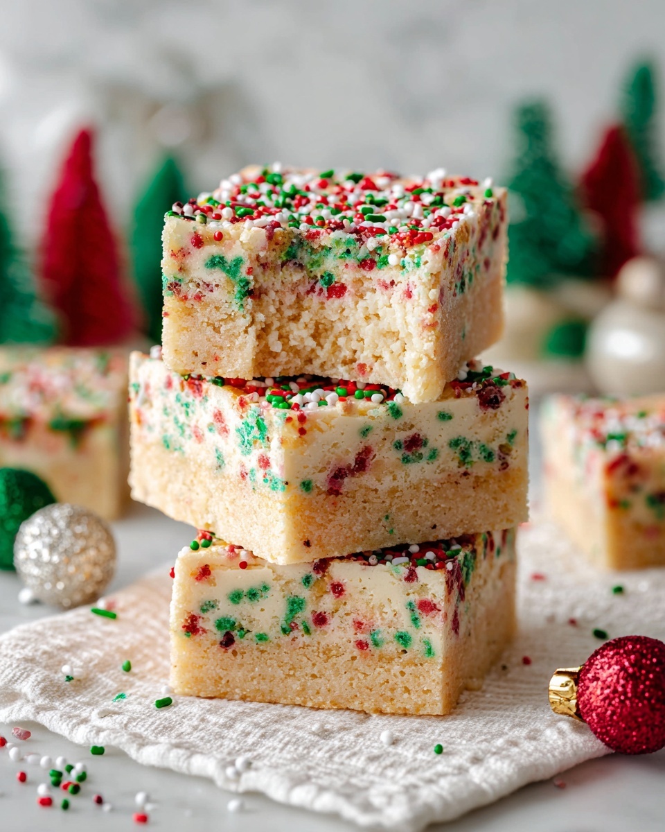 Christmas Sugar Cookie Bars Recipe - Recipe Image