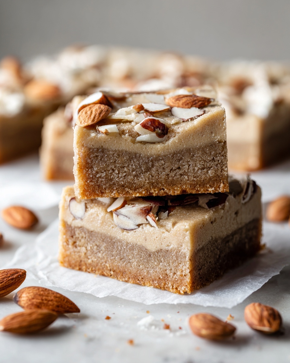 Vegan Almond Croissant Cookie Bars Recipe - Recipe Image