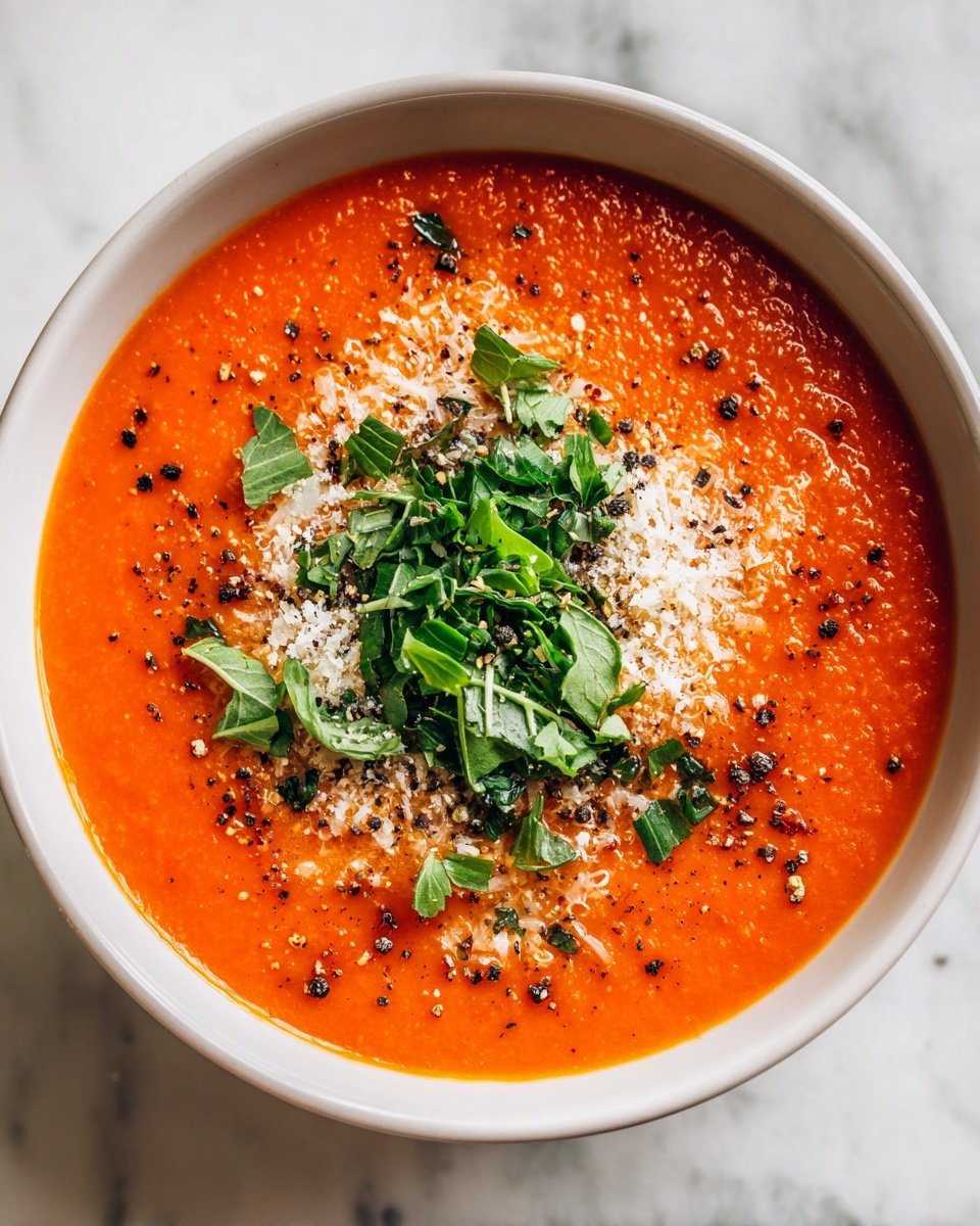 Tomato Basil Parmesan Soup Recipe - Recipe Image