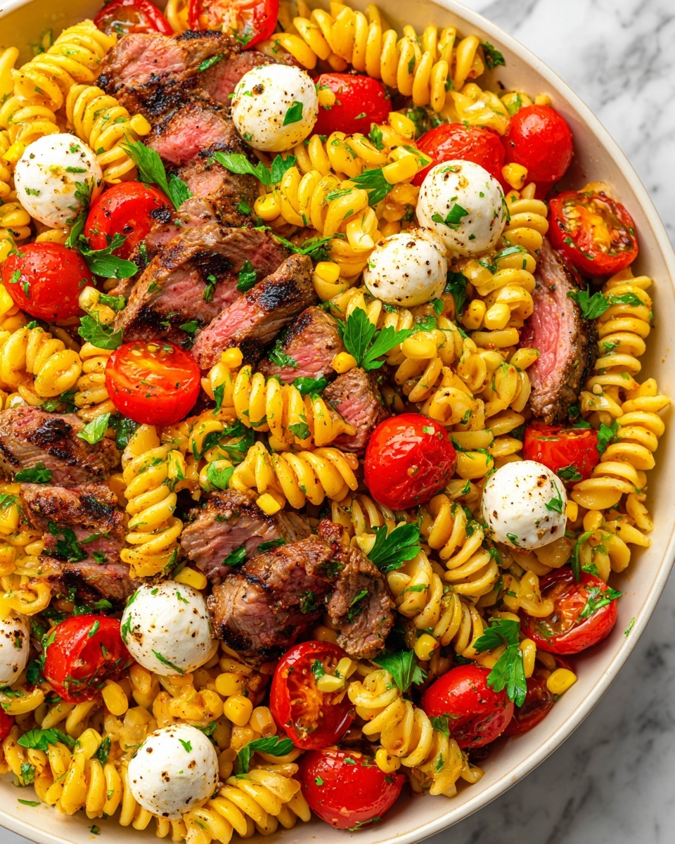 Chimichurri Steak Pasta Salad Recipe - Recipe Image