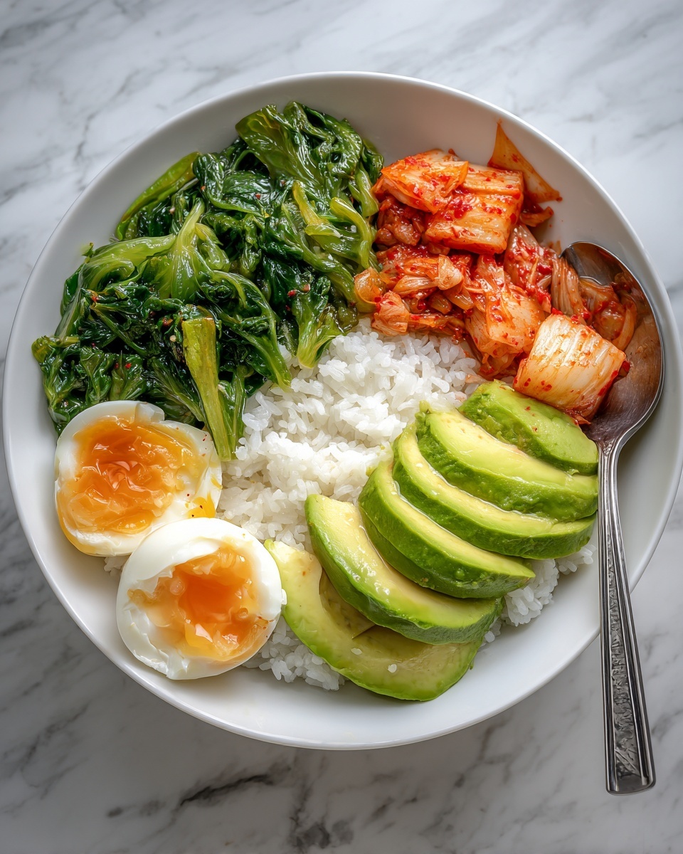 Kimchi Rice Bowl with Jammy Eggs Recipe - Recipe Image