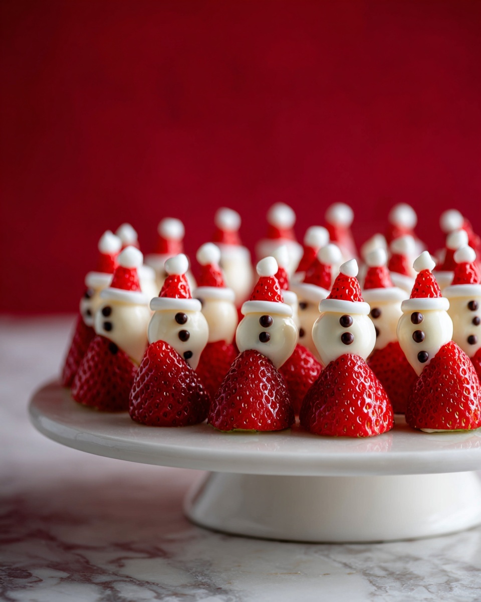 Strawberry Santas: No-Bake Holiday Treats Recipe - Recipe Image