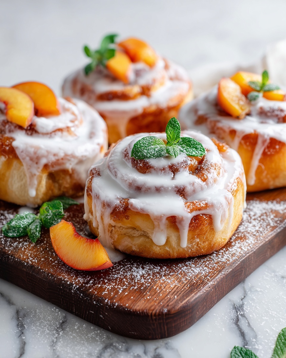 Peachy Cinnamon Rolls Recipe - Recipe Image