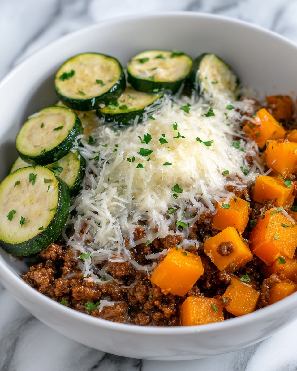 Ground Beef Skillet with Sweet Potatoes and Zucchini Recipe - Recipe Image