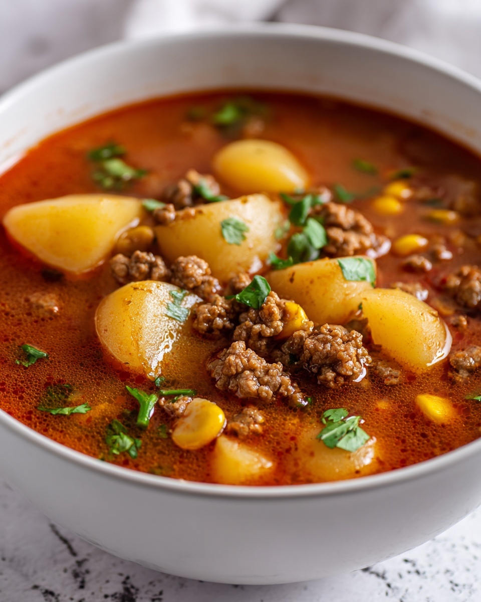 Ground Beef Enchilada Soup Recipe - Recipe Image