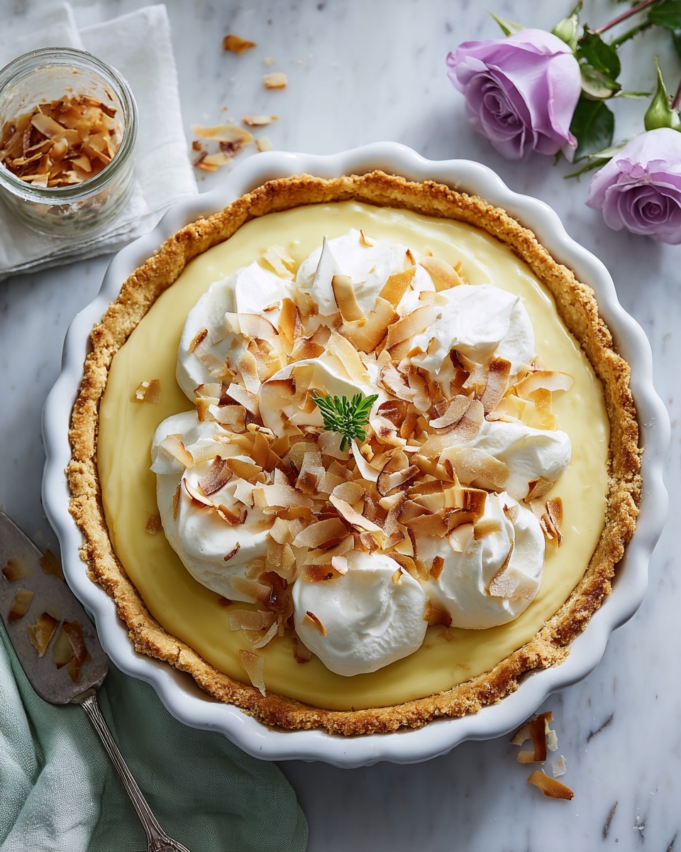 Lemon Sugar Coconut Cream Pie Recipe - Recipe Image