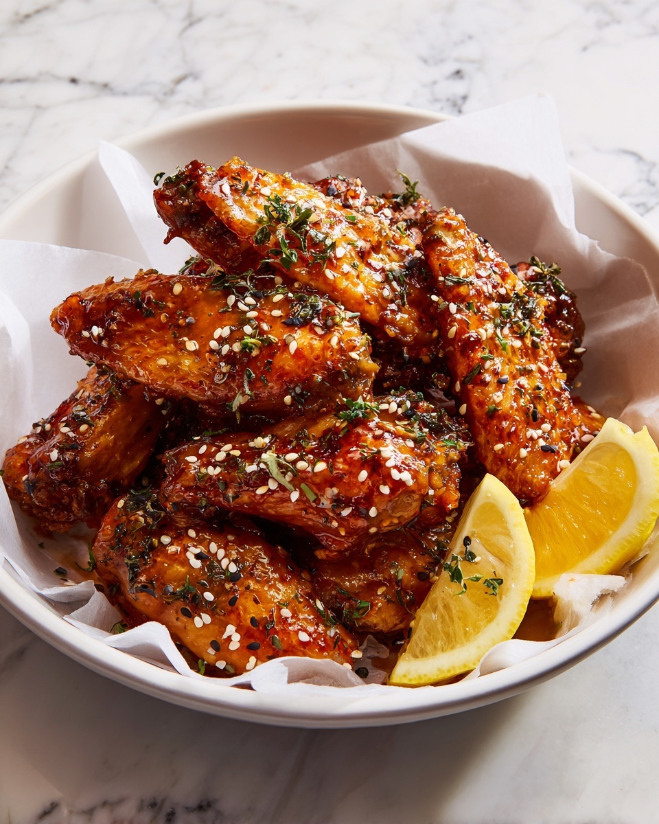 Honey Lemon Pepper Wings Recipe - Recipe Image