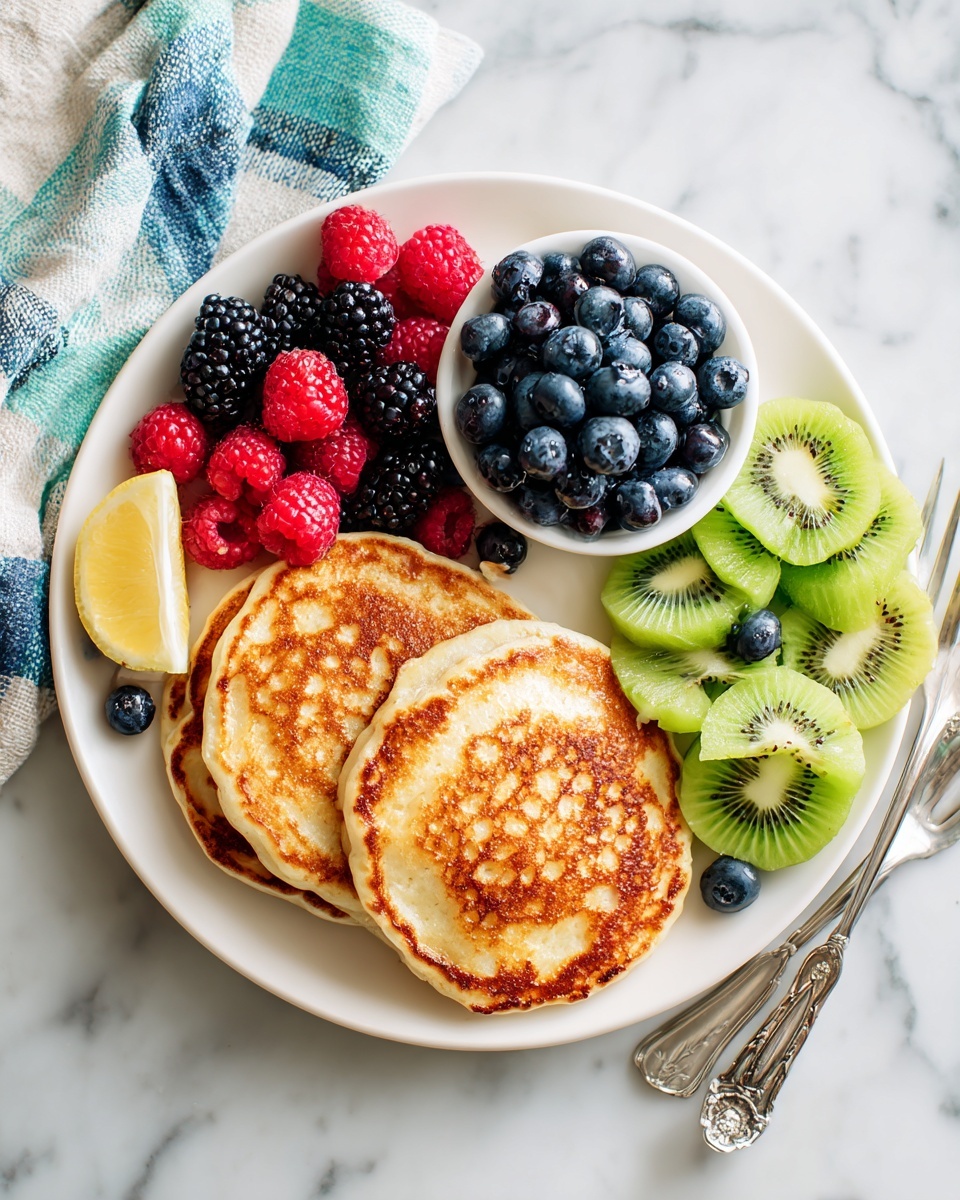Oatmeal Pancakes with Fresh Fruit Recipe - Recipe Image