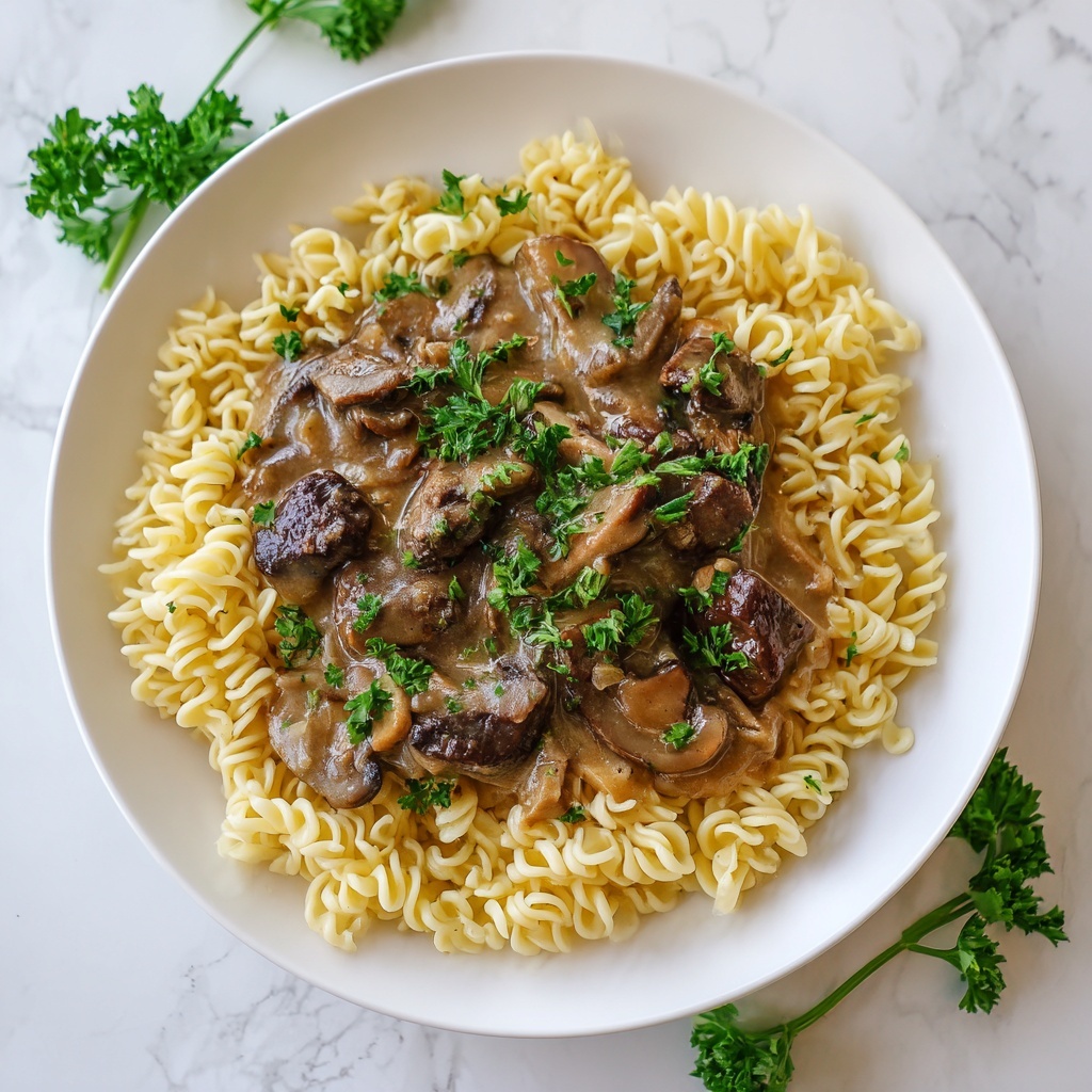 Creamy Slow Cooker Beef Stroganoff Recipe - Recipe Image