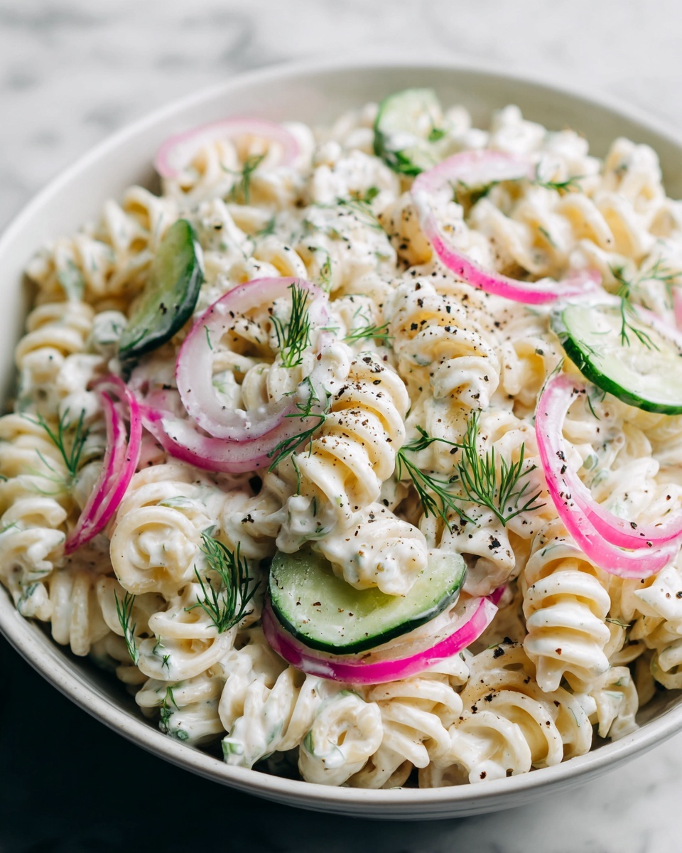 Dill Pickle Pasta Salad Recipe - Recipe Image