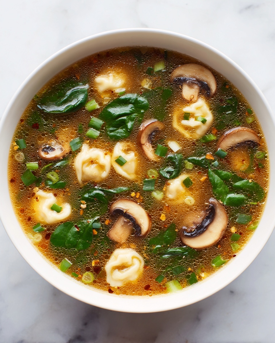 Potsticker Soup with Mushrooms & Bok Choy Recipe - Recipe Image