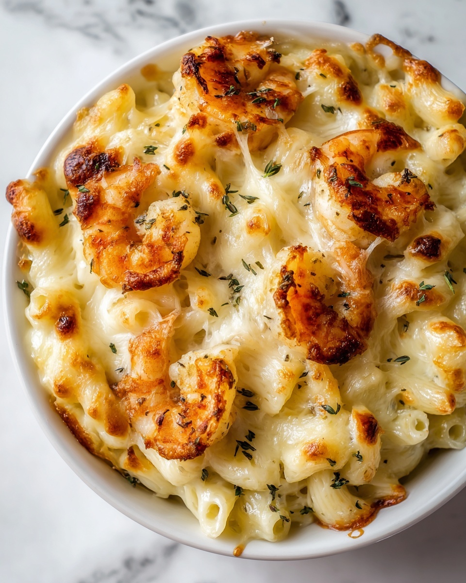 Garlic Shrimp Pasta Bake Recipe - Recipe Image