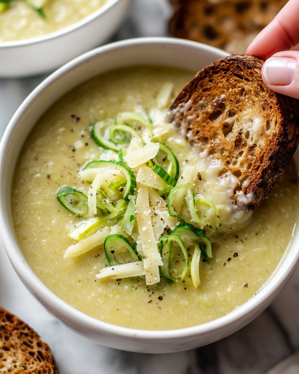 Roasted Garlic Cheddar Cauliflower Soup Recipe - Recipe Image