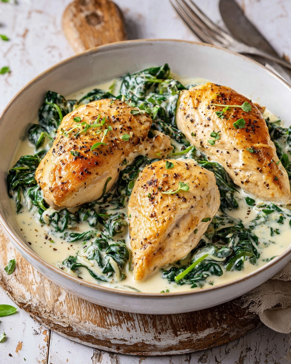 Creamy Chicken and Spinach Casserole Recipe - Recipe Image