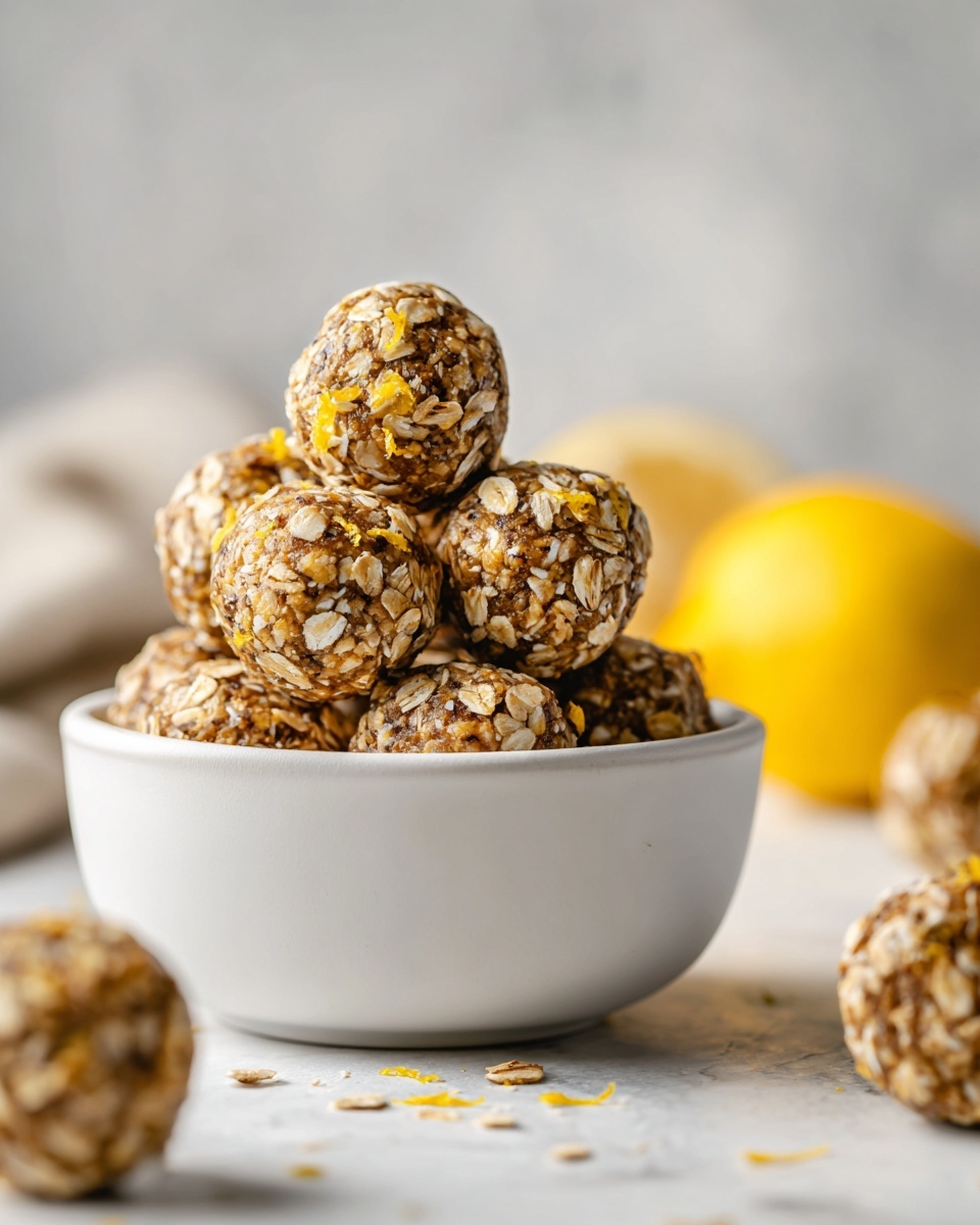 Zesty Lemon Oatmeal Bites (No-Bake & Irresistible) Recipe - Recipe Image