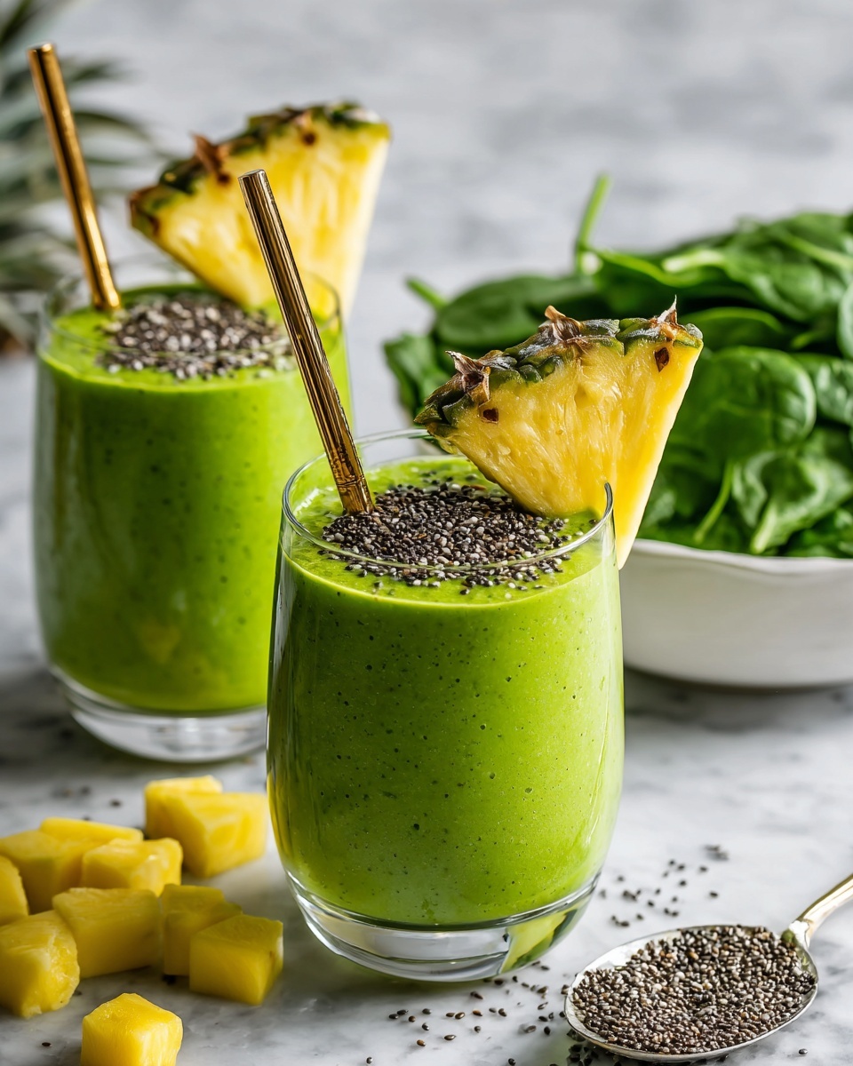 Tropical Green Detox Smoothie Recipe - Recipe Image