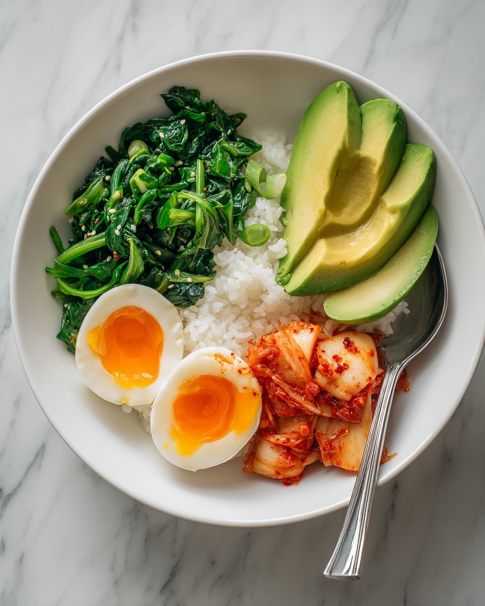 Kimchi Rice Bowl with Jammy Eggs Recipe - Recipe Image