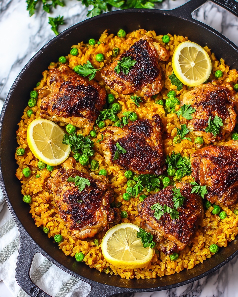 One Pan Spanish Chicken and Rice Recipe - Recipe Image