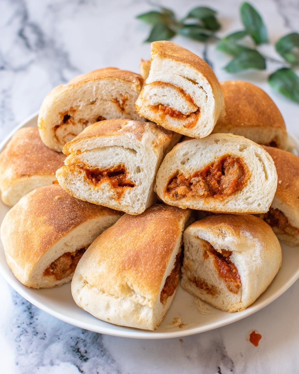 Italian Sausage Pizza Rolls Recipe - Recipe Image