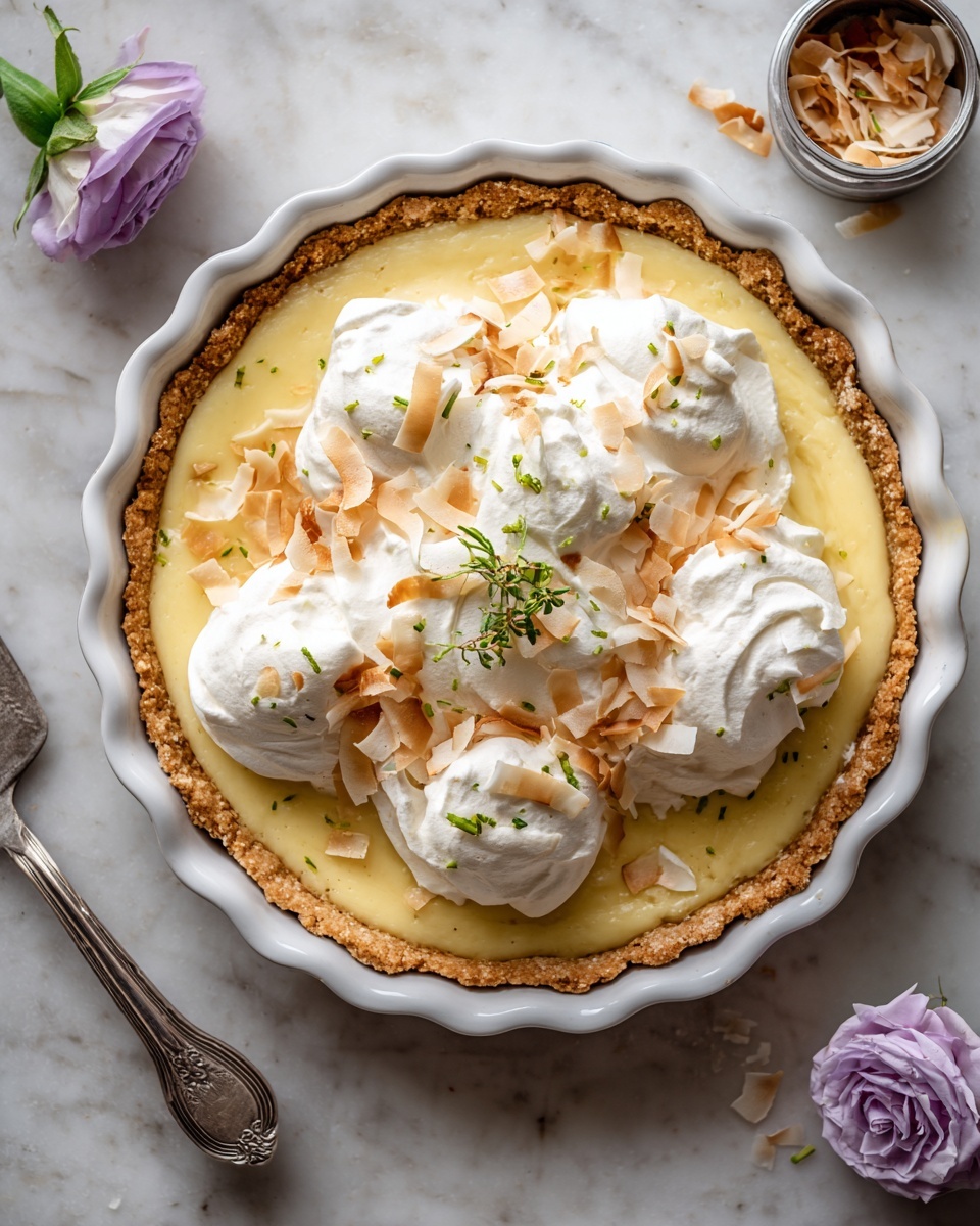 Lemon Sugar Coconut Cream Pie Recipe - Recipe Image